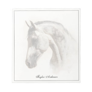 Pferd Reitsport Lusitano Elegant Benutzerdefiniert Notizblock