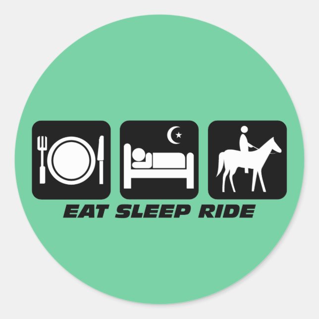 Pferd Runder Aufkleber (Vorderseite)