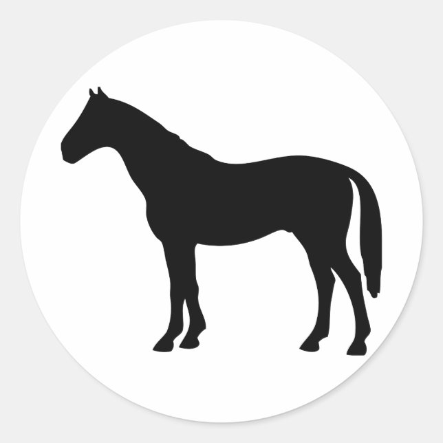 Pferd Runder Aufkleber (Vorderseite)