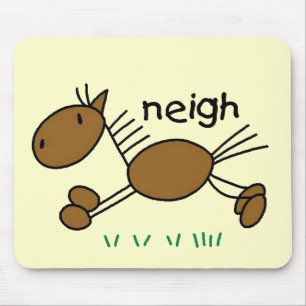 Pferd sagt Neigh T-Shirts und Geschenke Mousepad