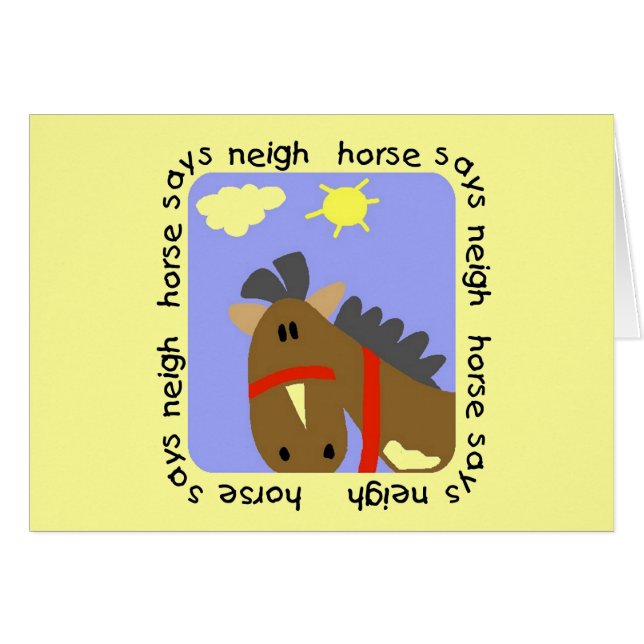 Pferd sagt Wiehern-T-Shirts und Geschenke (Vorderseite (Horizontal))