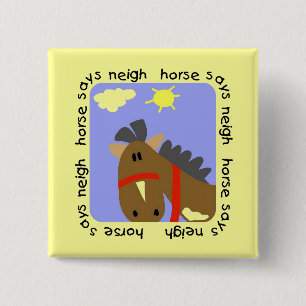 Pferd sagt Wiehern-T-Shirts und Geschenke Button