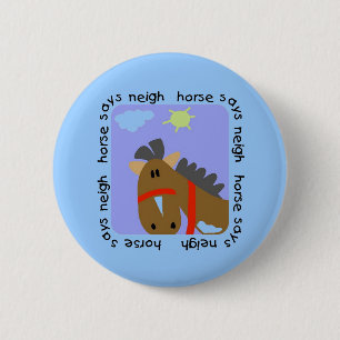 Pferd sagt Wiehern-T-Shirts und Geschenke Button