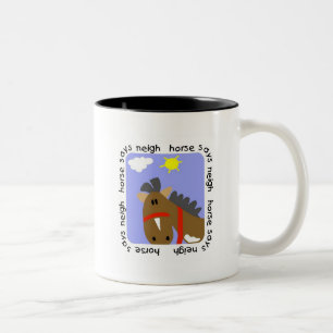 Pferd sagt Wiehern-T-Shirts und Geschenke Zweifarbige Tasse