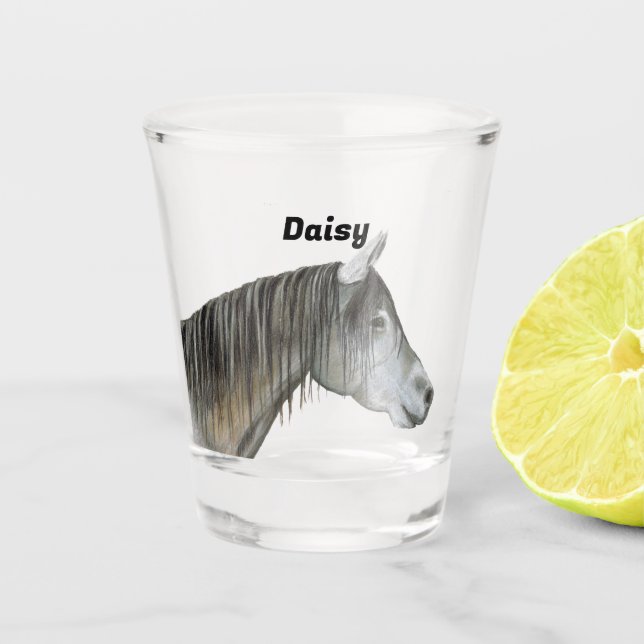 Pferd Schnapsglas (Vorderseite)