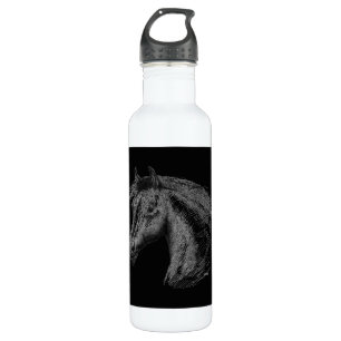 Pferd: Schwarz Trinkflasche