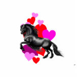 Pferd, schwarzer Hengst Fotoskulptur Magnet<br><div class="desc">Das Bild stammt aus der Sammlung von Kunst,  Design und Foto von Danaru</div>