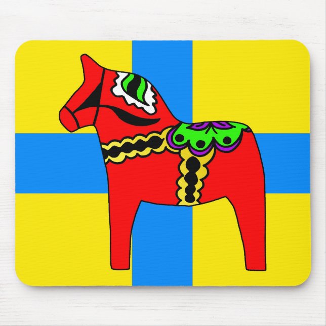 Pferd Schwedens Dala Mousepad (Vorne)
