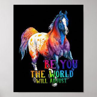 Pferd sein Sie die Welt anpassen wird Poster