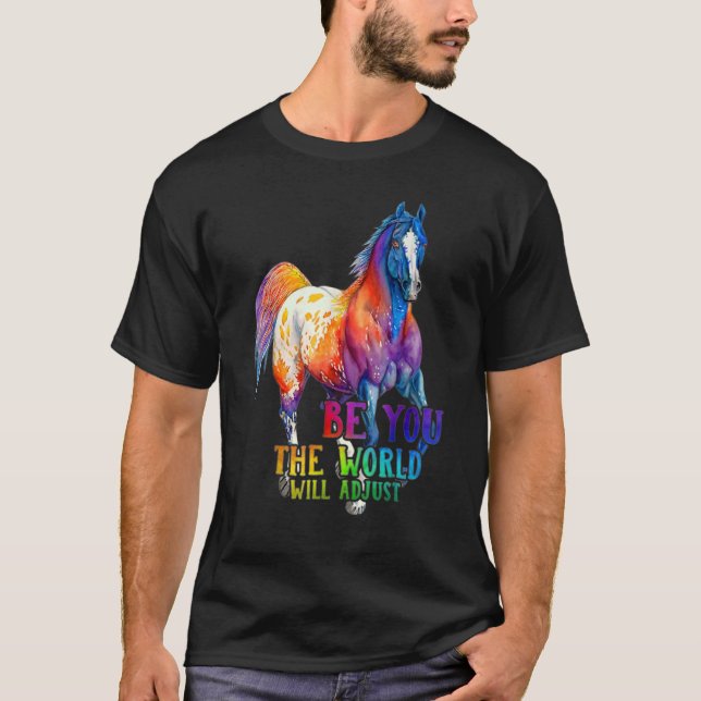 Pferd sein Sie die Welt wird Bauer anpassen T-Shirt (Vorderseite)