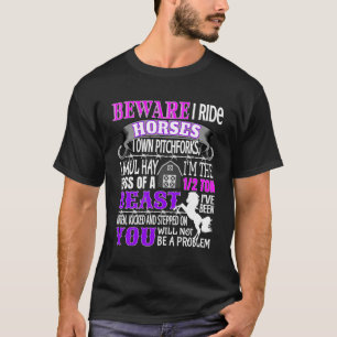 Pferd Shirt für Damen Pferd Lover Geschenk Vorsich