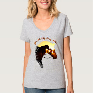 Pferd Sie sind mein glücklicher Ort Pferd Lover We T-Shirt