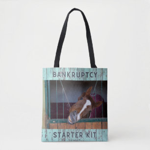 Pferd-Spaß: Bankruptcy Starter Kit Tote Bag Tasche