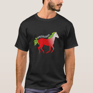 Pferd Tier Landwirtschaft Meerrettich Gemüse T-Shirt