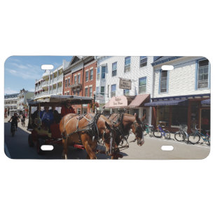 Pferd und Beförderung auf der Insel Mackinac, Mich US Nummernschild