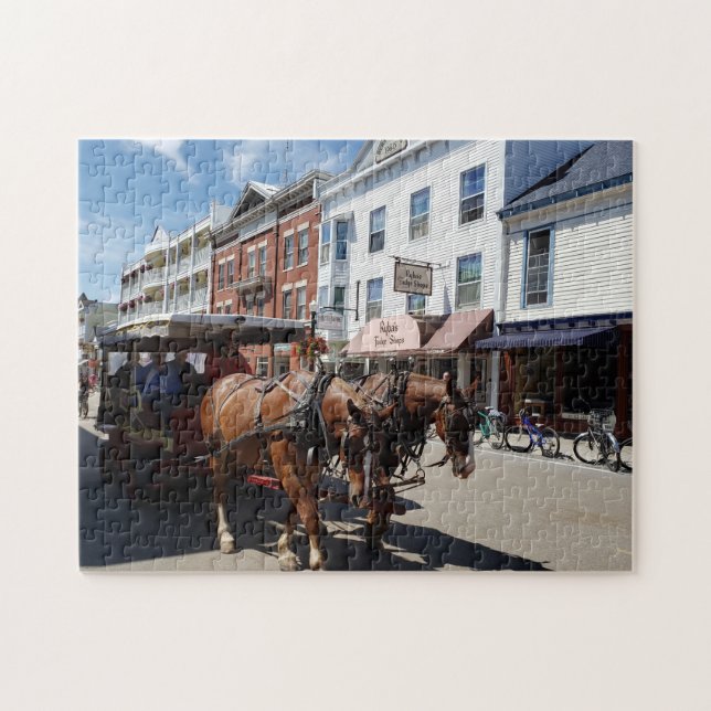 Pferd und Beförderung auf Mackinac Island, Michiga (Horizontal)