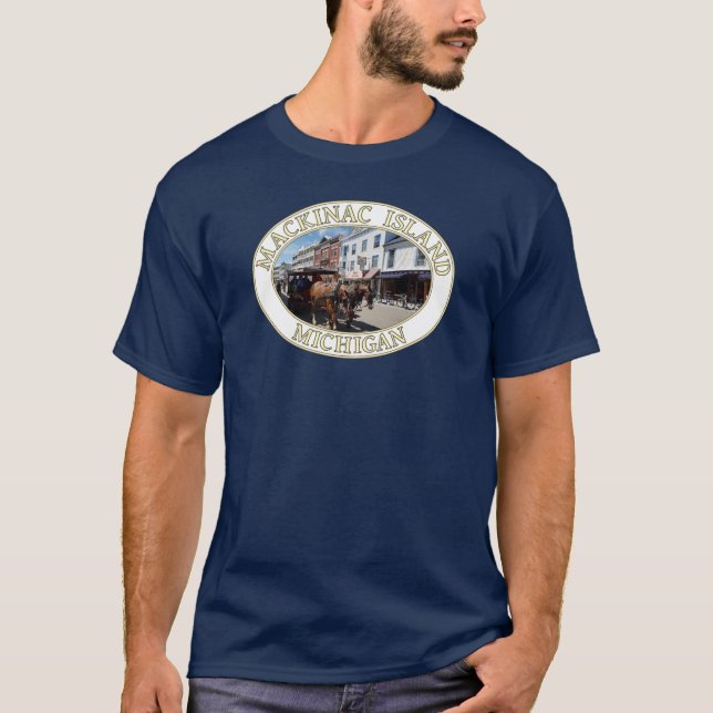 Pferd und Beförderung in der Innenstadt von Mackin T-Shirt (Vorderseite)