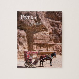 Pferd und Beförderung in Petra, Jordan Jigsaw Puzz