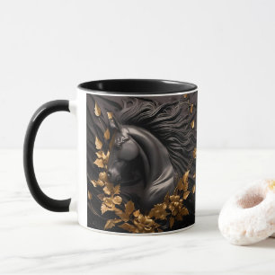 Pferd und Blumen, Reitergeschenk, Pferdereiten Tasse