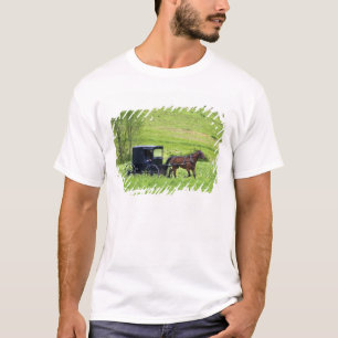Pferd und Buggy in der Nähe von Berlin, Ohio. T-Shirt