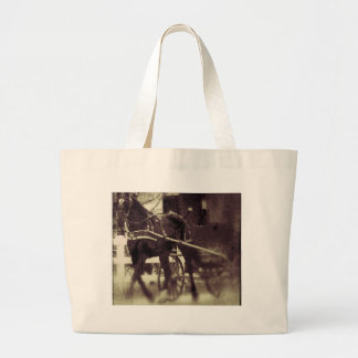 Pferd und Buggy Jumbo Stoffbeutel
