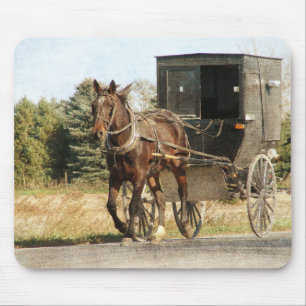 Pferd und Buggy Mousepad