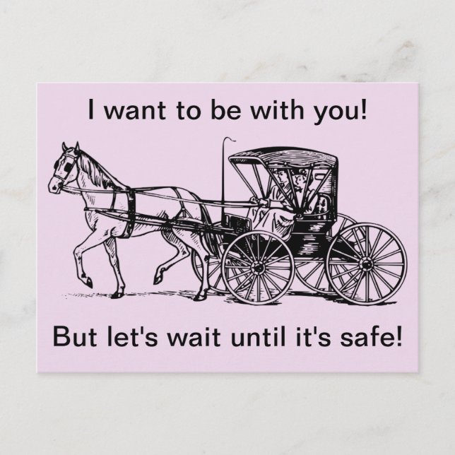 Pferd und Buggy Postkarte (Vorderseite)