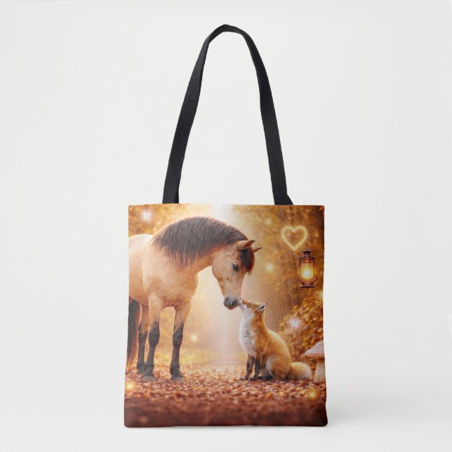 Pferd und Fuchs Fantasy Tasche (Vorderseite)