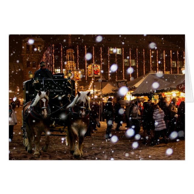 Pferd und Heirat in Nürnberg zu Weihnachten (Vorderseite (Horizontal))