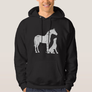 PFERD und HUND Motiv für Frauen und Männer. Pferd  Hoodie