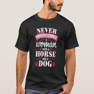 Pferd und Hund Reiter Niemals Reitsport Hundemama T-Shirt