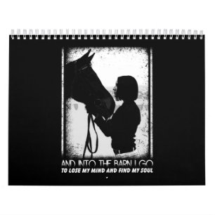 Pferd und in die Scheune gehe ich zu verlieren mei Kalender