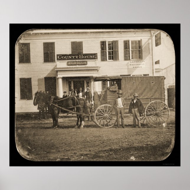 Pferd und Kart Daguerreotyp 1853 Poster (Vorne)