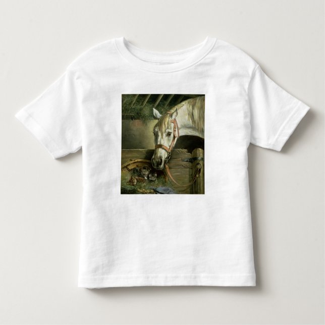 Pferd und Kätzchen, 1890 Kleinkind T-shirt (Vorderseite)