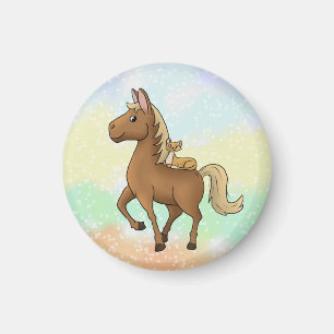 Pferd und Katze Magnet