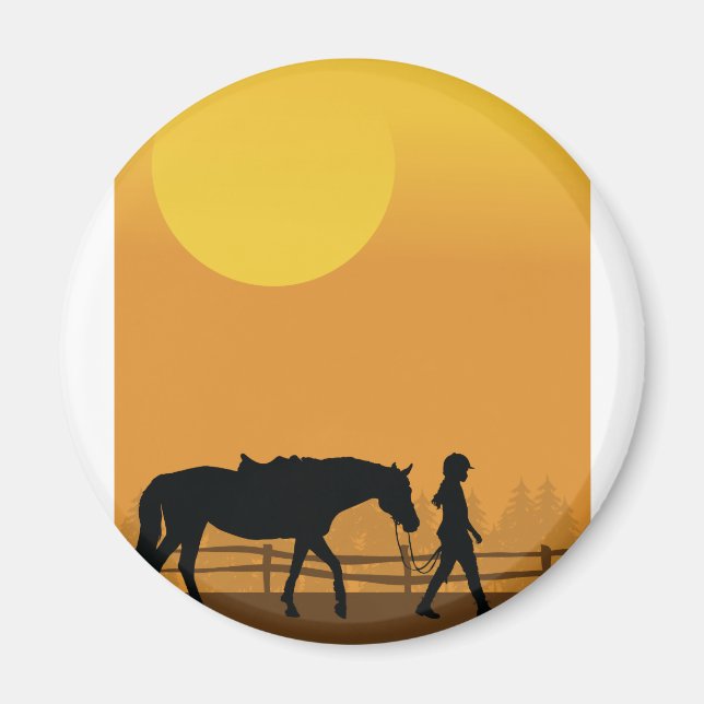 Pferd und Kind Magnet (Vorne)