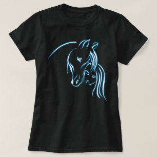 Pferd und Mädchen Frauen Mädchen Teens Reitsport K T-Shirt