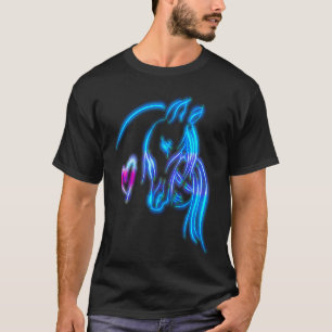 Pferd und Mädchen für Frauen Reiten für Mädchen T-Shirt