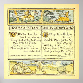Pferd und Mann Walter Crane Poster