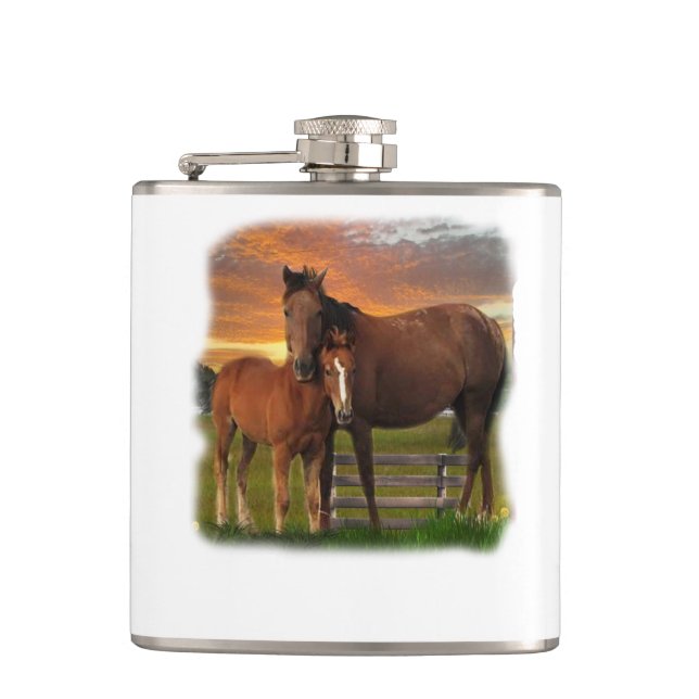 Pferd und Pony Flachmann (Vorderseite)