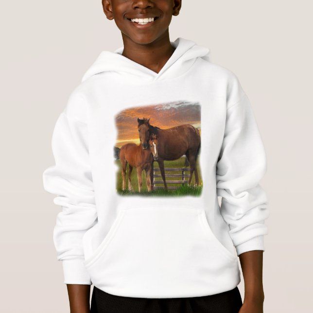 Pferd und Pony Hoodie (Vorderseite)