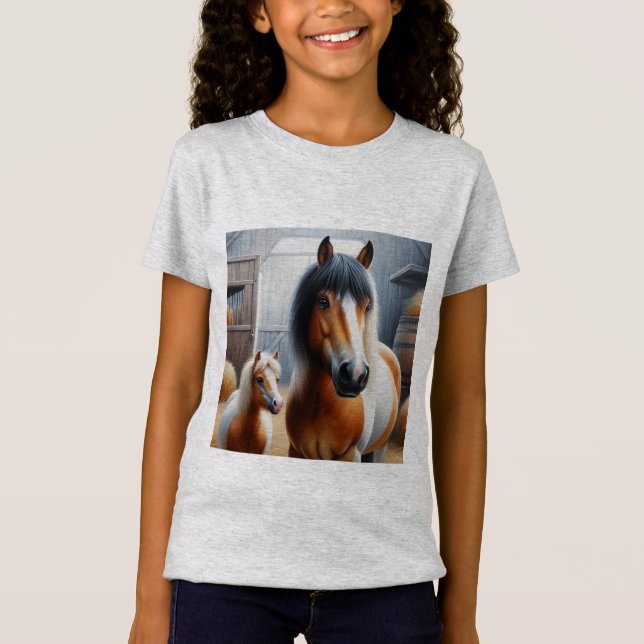 Pferd und Pony T-Shirt (Vorderseite)