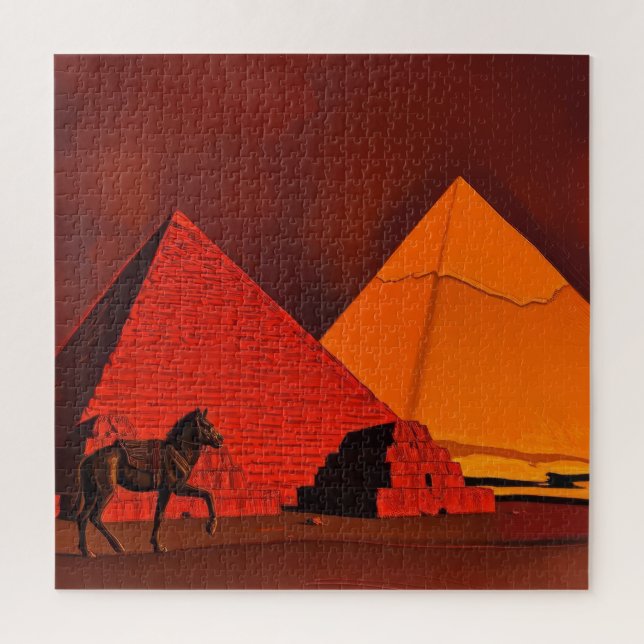Pferd und Pyramide (Vertikal)