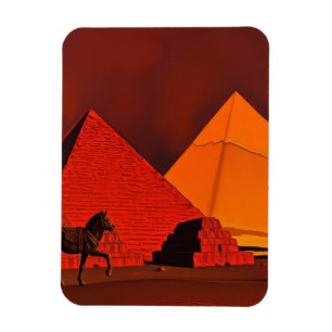 Pferd und Pyramide Magnet