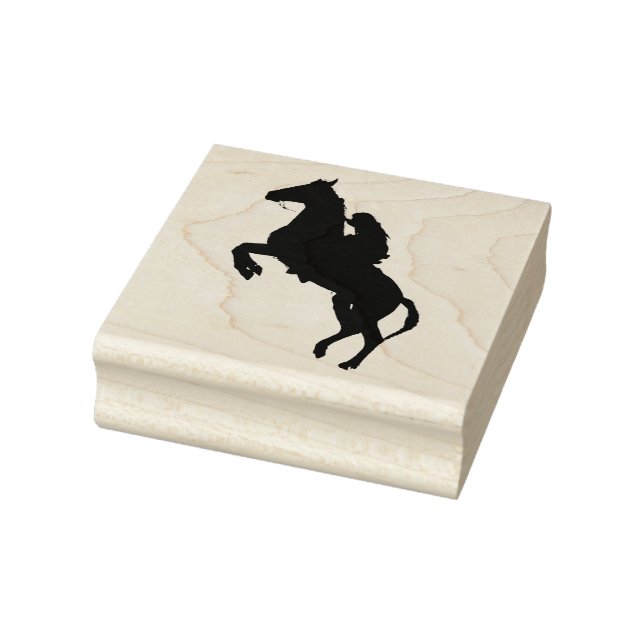 Pferd und Reiter Gummistempel (Stempel)
