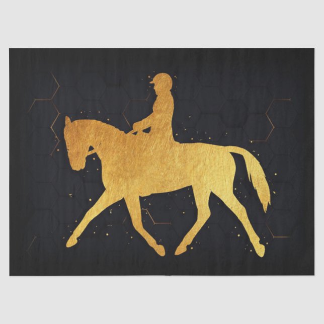 Pferd und Reiter Seidenpapier (Vorderseite)