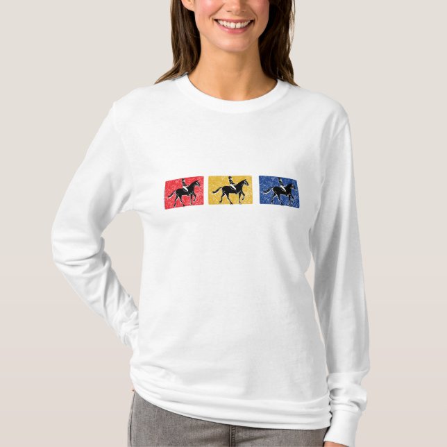 Pferd und Reiter T-Shirt (Vorderseite)