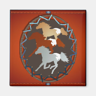 Pferd und Schild_Magnet Magnet