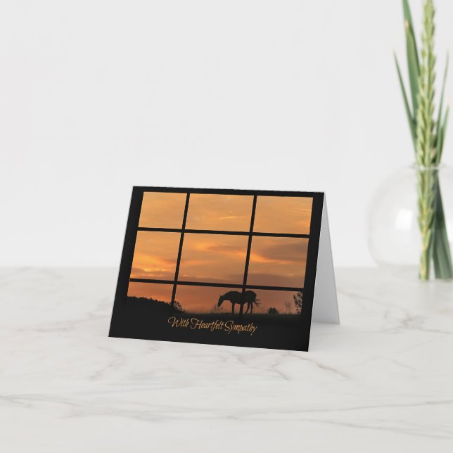 Pferd und Sonnenuntergang durch das Heartfel Beile Karte (Vorderseite)
