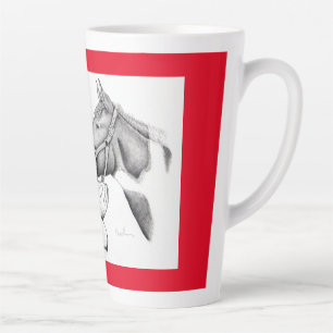 Pferd und Weihnachtsmann Milchtasse